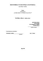 Eseja 'Lietišķā etiķete cilvēka dzīvē', 1.