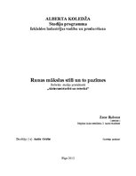 Konspekts 'Runas mākslas stili', 1.