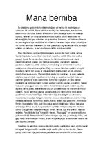 Eseja 'Mana bērnība', 1.