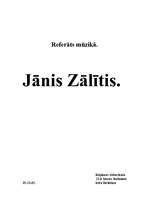 Referāts 'Komponists Jānis Zālītis', 1.