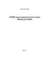 Diplomdarbs 'FOREX tirgus uzņēmuma brīvo naudas līdzekļu pārvaldībā', 1.