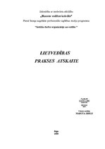 Prakses atskaite 'Lietvedības prakses atskaite', 1.