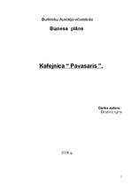 Biznesa plāns 'Kafejnīca "Pavasaris"', 1.