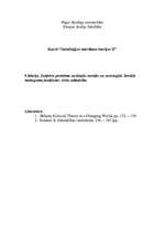 Konspekts 'Subjektu problēma sociālajās teorijās un socioloģijā. Sociālā mainīguma jautājum', 1.