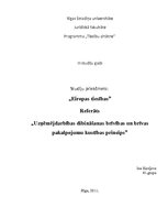 Referāts 'Uzņēmējdarbības dibināšanas brīvības un brīvas pakalpojumu kustības princips', 1.