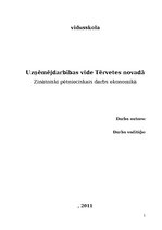 Referāts 'Uzņēmējdarbības vide Tērvetes novadā', 1.