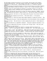 Eseja 'Philosophy of Secondary Physical Education', 1.