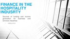 Prezentācija 'Finance in the Hospitality Industry', 1.