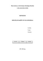 Referāts 'Speciālie masīvi un to lietošana', 1.