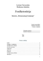 Konspekts 'Fenilketonūrija', 1.