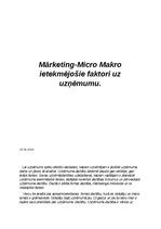 Eseja 'Mārketing-Micro Makro ietekmējošie faktori uz uzņēmumu', 1.