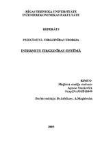 Referāts 'Internets tirgzinības sistēmā', 1.