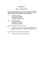 Konspekts 'Past Tenses, Present Tenses and Future Tenses', 5.