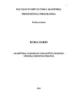 Referāts 'Ar brīvības atņemšanu nesaistītie piespiedu līdzekļi kriminālprocesā', 1.