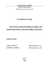 Referāts 'Novitātes maksātnespējas jomā', 1.