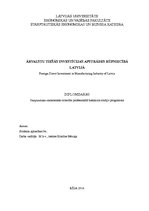 Diplomdarbs 'Ārvalstu tiešās investīcijas apstrādes rūpniecībā Latvijā', 1.