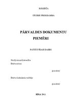 Paraugs 'Pārvaldes dokumentu piemēri', 1.