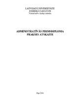 Prakses atskaite 'Administratīvās pirmsdiploma prakses atskaite', 1.