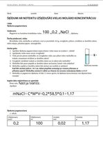 Paraugs 'Šķīdumi ar noteiktu izšķīdušās vielas molāro koncentrāciju', 1.