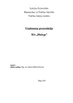 Referāts 'Uzņēmuma prezentācija - SIA "Dialogs"', 1.