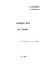 Referāts 'Basketbola klubs "Ventspils"', 1.