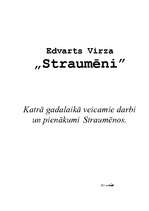 Referāts 'Katrā gadalaikā veicamie darbi un pienākumi E.Virzas darbā "Straumēni"', 1.