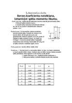 Konspekts 'Berzes koeficienta noteikšana, izmantojot spēka momenta likumu', 1.