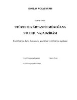 Diplomdarbs 'Stūres iekārtas piemērošana studiju vajadzībām', 1.