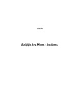 Referāts 'Reliģija bez Dieva - budisms', 1.