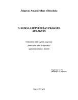 Prakses atskaite 'Lietvedība uzņēmumā', 1.