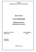 Referāts 'Elektrisko iekārtu montāža un remonts ', 1.