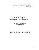 Biznesa plāns 'Zemnieku saimniecība "Rozes"', 1.