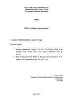 Eseja 'Politiskie konflikti un intereses Eiropā', 1.