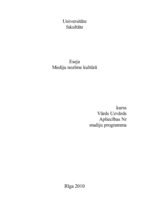Eseja 'Mediju nozīme kultūrā', 1.