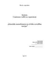 Referāts 'Klasiskās menedžmenta un cilvēku uzvedības teorijas', 1.