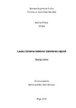 Referāts 'Lauku tūrisma ietekme Valmieras rajonā', 1.