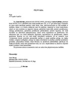 Paraugs 'Pilnvara tiesai', 1.