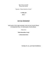 Konspekts 'Nestabilitāte ekonomikā. Inflācijas problēmas', 1.