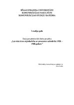 Eseja 'Eseja par pētnieciskā darba projektu "Latviešu kino mijiedarbība ar procesiem sa', 1.