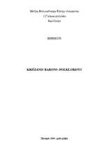 Referāts 'Krišjānis Barons - folklorists', 1.