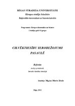 Referāts 'Cilvēktiesību ierobežojumi pasaulē', 1.