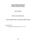 Eseja 'Negatīvās brīvības un to pamatojums utilitārisma teorijā', 1.