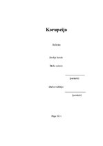 Referāts 'Korupcija', 1.