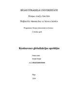 Konspekts 'Konkurence globalizācijas apstākļos', 1.
