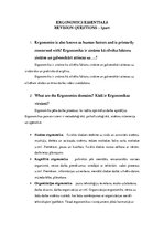 Konspekts 'Ergonomikas pamati. Pārskatīšanas jautājumi. Ergonomics Essentials. Revision Que', 1.