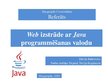 Prezentācija 'Web izstrāde ar Java programmēšanas valodu', 1.