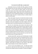 Eseja 'World War Two Effects on Japanese Society', 1.