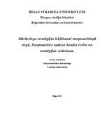 Konspekts 'Mārketinga stratēģijas iekļūšanai starptautiskajā tirgū', 1.