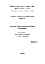 Konspekts 'Ekonomiskās situācijas raksturotāji. Pamatproblēmas makroekonomikā', 1.