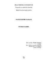 Konspekts 'Patentzinību pamati ', 1.